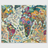 World Map  Geschenkpapier (Flach)