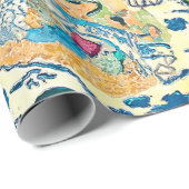 World Map  Geschenkpapier (Rolleneckpunkt)