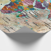 World Map  Geschenkpapier (Ecke)