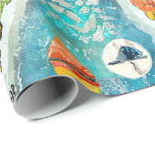 World Map  Geschenkpapier (Rolleneckpunkt)