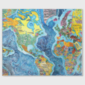World Map  Geschenkpapier (Flach)