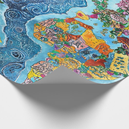 World Map  Geschenkpapier (Ecke)
