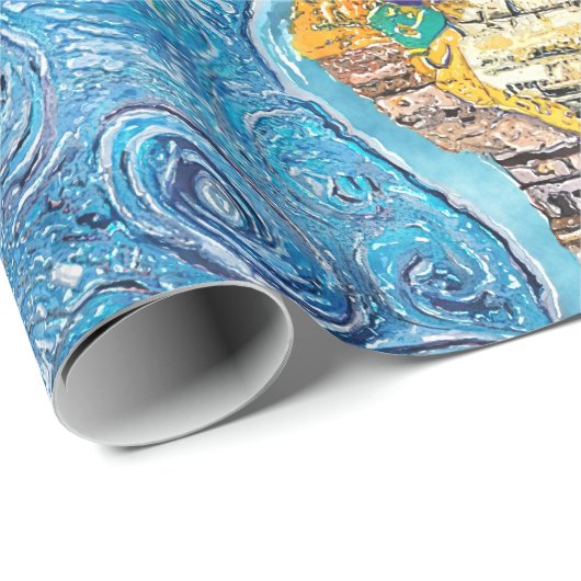 World Map  Geschenkpapier (Rolleneckpunkt)