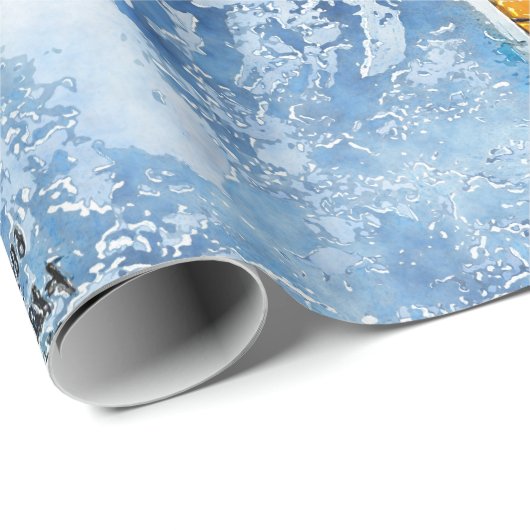 World Map  Geschenkpapier (Rolleneckpunkt)