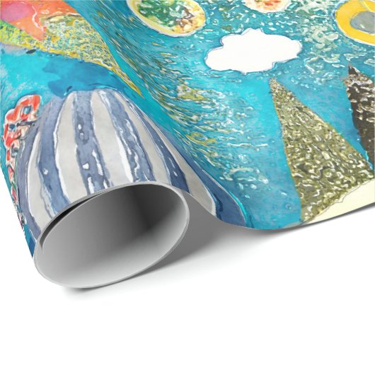 World Map  Geschenkpapier (Rolleneckpunkt)