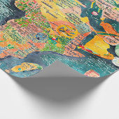 World Map  Geschenkpapier (Ecke)