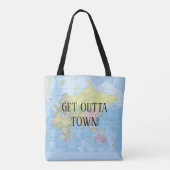 World Map Get Outta Town Tasche (Rückseite)