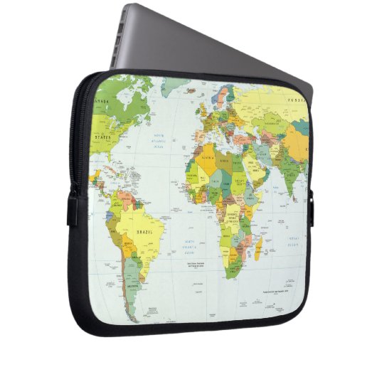 world+map+global+country+Atlas Laptopschutzhülle (Vorne Rechts)