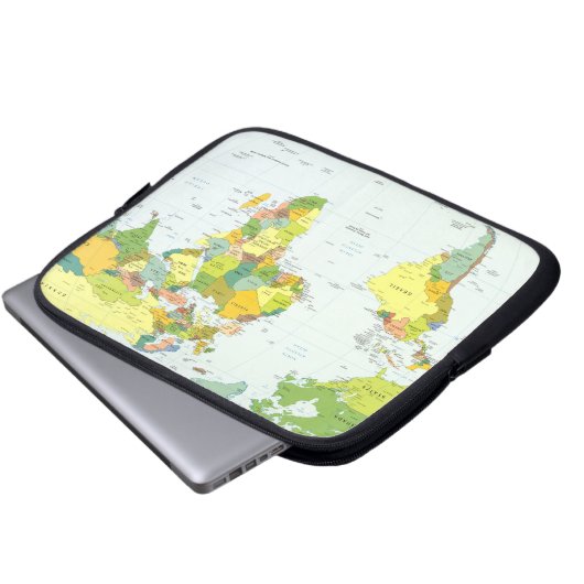 world+map+global+country+Atlas Laptopschutzhülle (Vorne Knopf)
