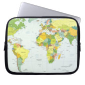 world+map+global+country+Atlas Laptopschutzhülle (Vorderseite)