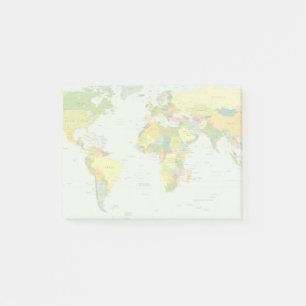 world+map+global+country+Atlas Post-it Klebezettel