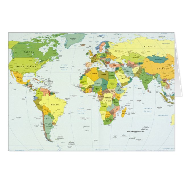 World Map Globe Country Atlas (Vorderseite (Horizontal))