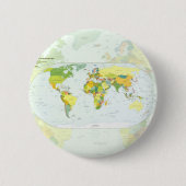 World Map Globe Country Atlas Button (Vorderseite)