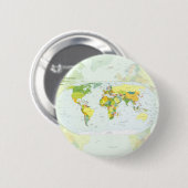 World Map Globe Country Atlas Button (Vorne & Hinten)