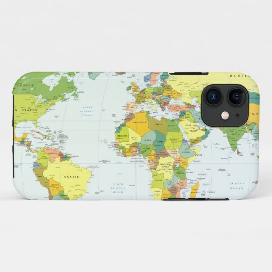 World Map Globe Country Atlas Case-Mate iPhone Hülle (Rückseite (Horizontal))