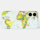 World Map Globe Country Atlas Case-Mate iPhone Hülle (Rückseite (Horizontal))