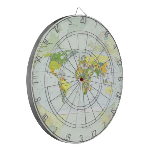 World Map Globe Country Atlas Dartscheibe (Vorderseite Links)
