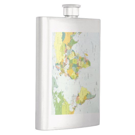 World Map Globe Country Atlas Flachmann (Rechts)