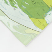 World Map Globe Country Atlas Fleecedecke (Ecke)