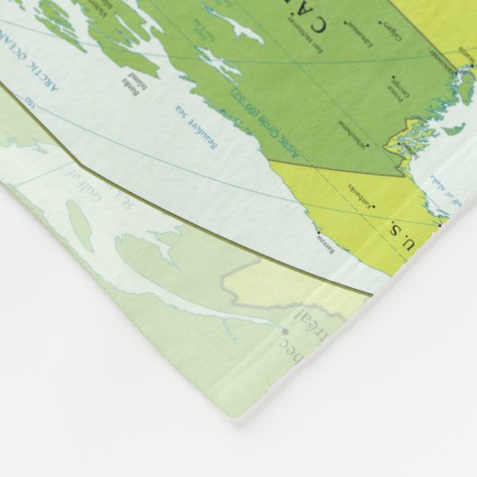 World Map Globe Country Atlas Fleecedecke (Ecke)