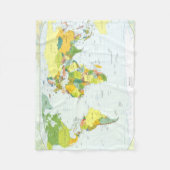 World Map Globe Country Atlas Fleecedecke (Vorderseite)