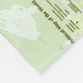 World Map Globe Country Atlas Fleecedecke (Ecke)