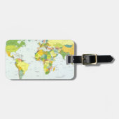 World Map Globe Country Atlas Gepäckanhänger (Vorderseite horizontal)