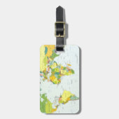 World Map Globe Country Atlas Gepäckanhänger (Vorderseite vertikal)