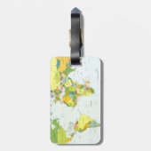 World Map Globe Country Atlas Gepäckanhänger (Rückseite vertikal)