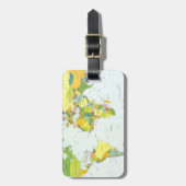 World Map Globe Country Atlas Gepäckanhänger (Vorderseite vertikal)