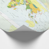 World Map Globe Country Atlas Geschenkpapier (Ecke)