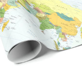 World Map Globe Country Atlas Geschenkpapier (Rolleneckpunkt)