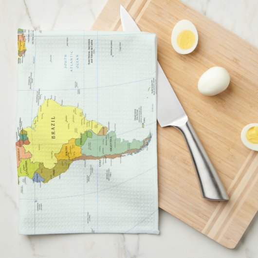 World Map Globe Country Atlas Geschirrtuch (Viertel Falte)