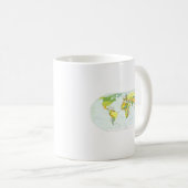 World Map Globe Country Atlas Kaffeetasse (VorderseiteRechts)
