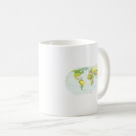 World Map Globe Country Atlas Kaffeetasse (VorderseiteRechts)