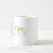 World Map Globe Country Atlas Kaffeetasse (Vorderseite Links)
