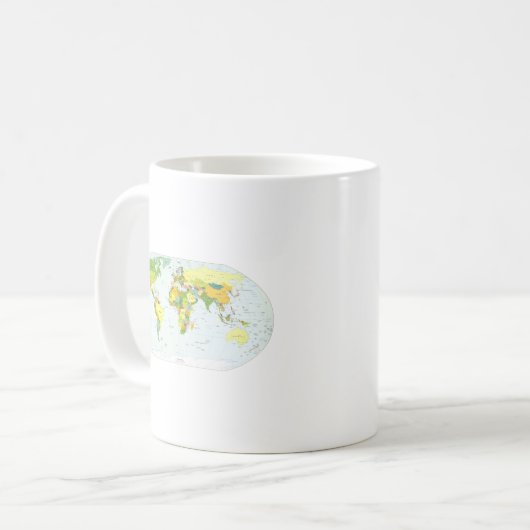 World Map Globe Country Atlas Kaffeetasse (Vorderseite Links)