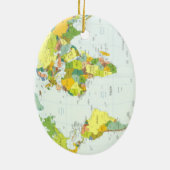 World Map Globe Country Atlas Keramikornament (Hinten)