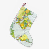 World Map Globe Country Atlas Kleiner Weihnachtsstrumpf (Vorderansicht (hängend))