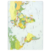 World Map Globe Country Atlas Klemmbrett (Rückseite)