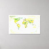 World Map Globe Country Atlas Leinwanddruck (Vorderseite)
