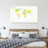 World Map Globe Country Atlas Leinwanddruck (Insitu (Schlafzimmer))