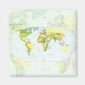 World Map Globe Country Atlas Magnet (Vorne)