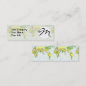 World Map Globe Country Atlas Mini Visitenkarte (Vorne/Hinten)