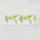 World Map Globe Country Atlas Mini Visitenkarte (Rückseite)
