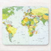 World Map Globe Country Atlas Mousepad (Vorne)