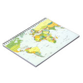 World Map Globe Country Atlas Notizblock (Linke Seite)