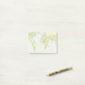 World Map Globe Country Atlas Post-it Klebezettel (Auf Schreibtisch)