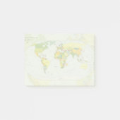 World Map Globe Country Atlas Post-it Klebezettel (Vorderseite)