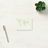 World Map Globe Country Atlas Post-it Klebezettel (Büro)